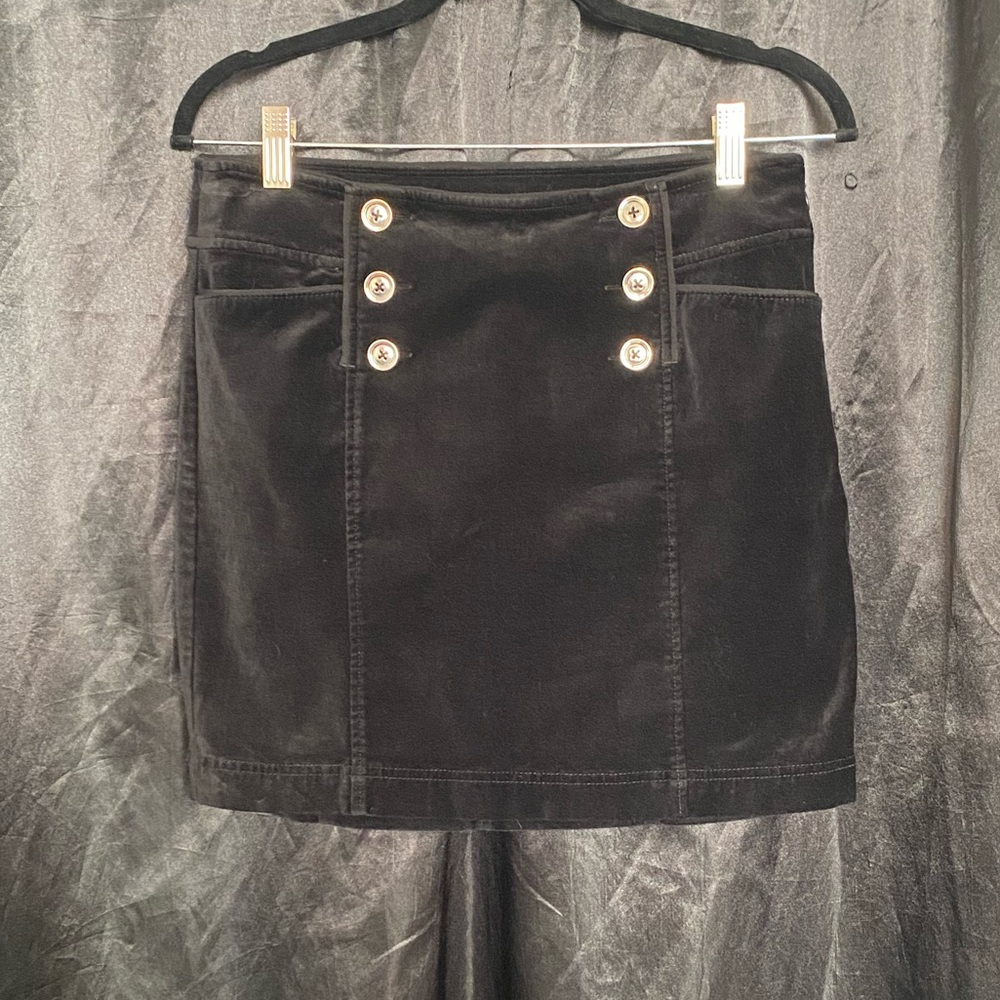 Corduroy button front y2k look skirt